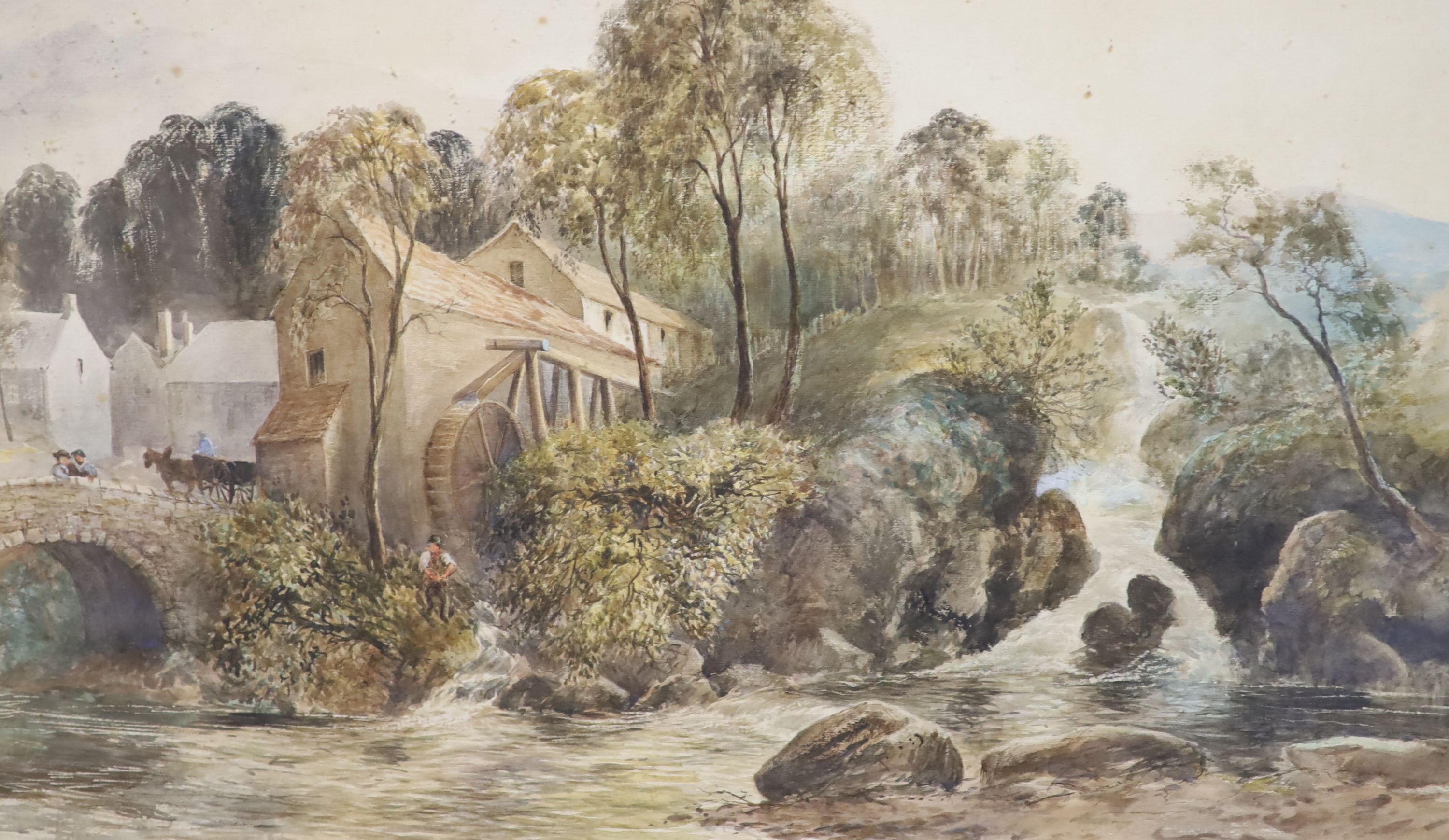 William Henry Dyer (fl.1890-1930), watercolour, Eskdale Mill, Cumberland, signed and dated 1901, 33 x 54cm